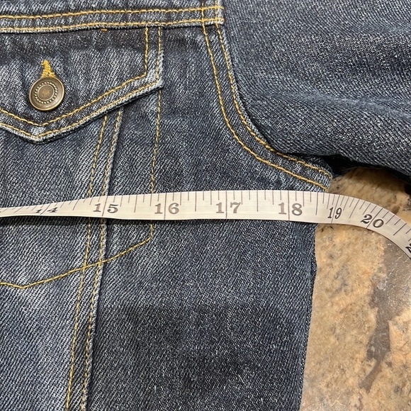 Jean jacket quilted lining faux fur trim Size S - Picture 12 of 13